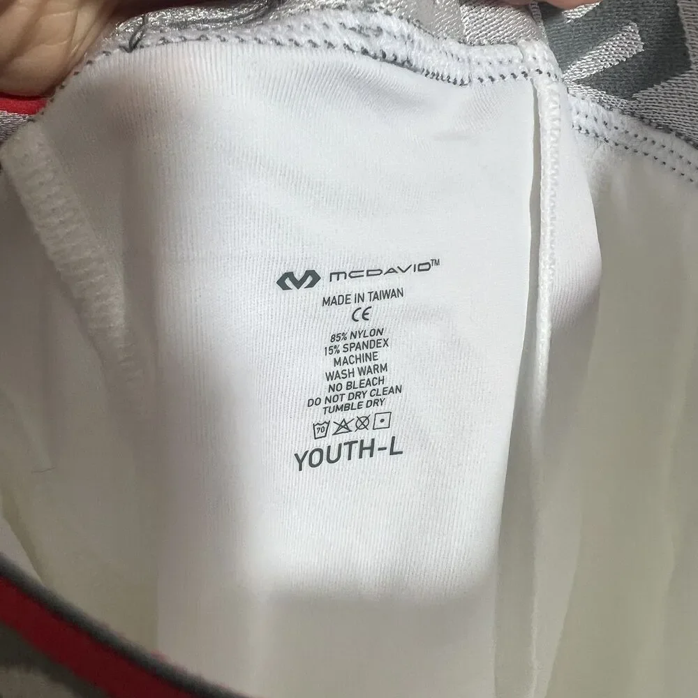 McDavid Sz Youth L White Performance Boxer Brief Bottoms